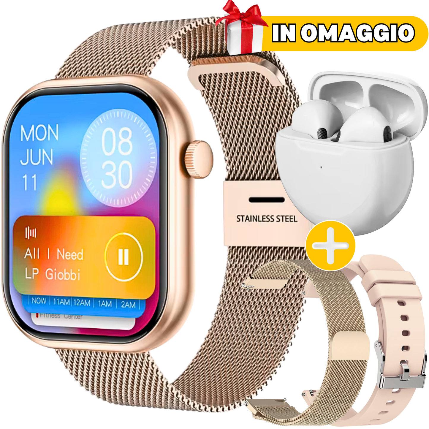 ChronosWatch GT20 + 2 bracelets + écouteurs sans fil GRATUITS🎁